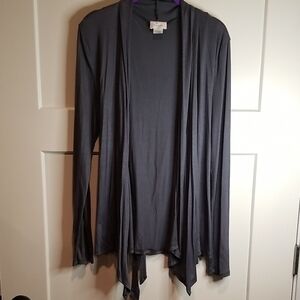Bellino Clothing Charcoal Drape Cardigan Size Large